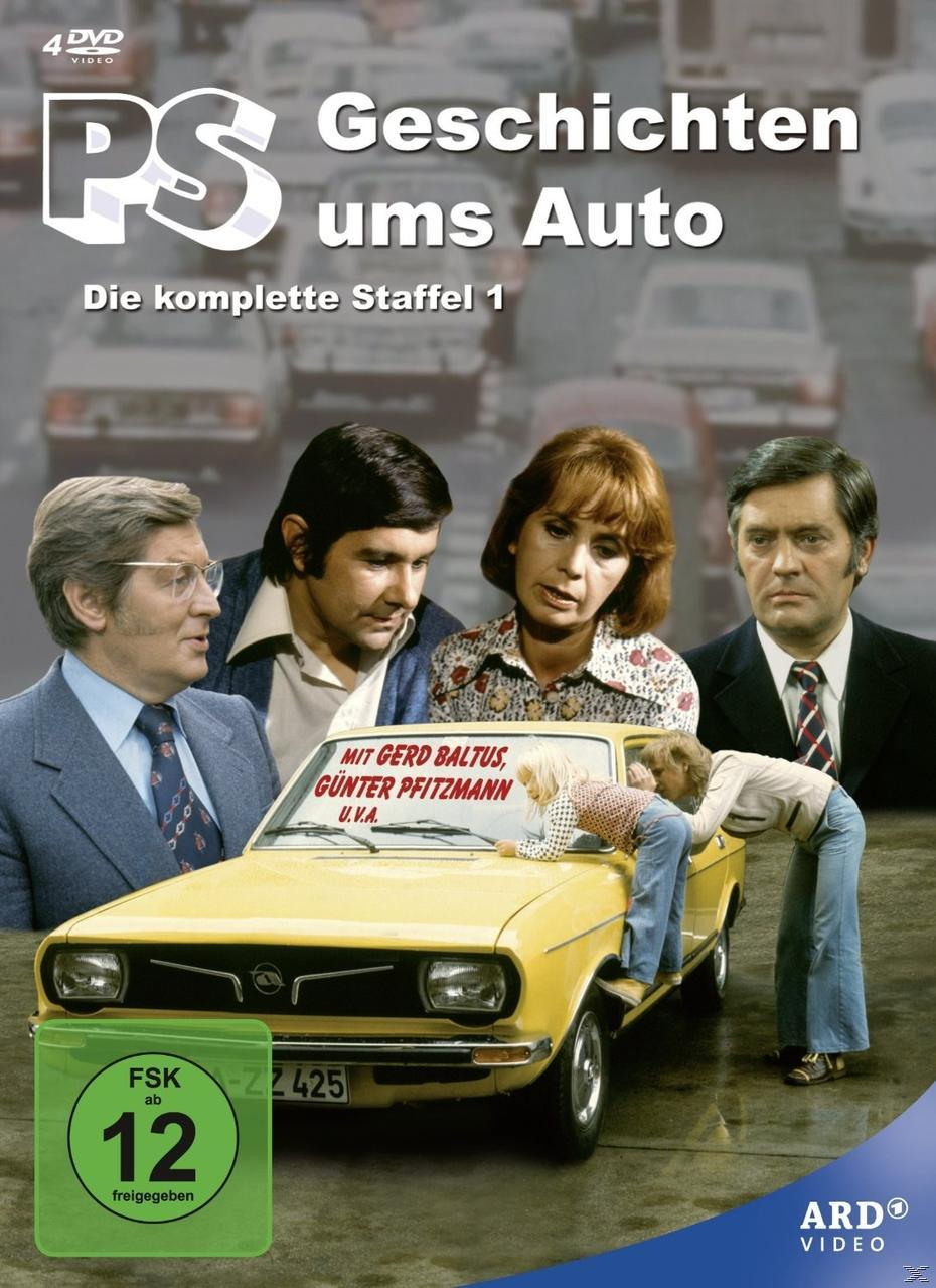 DVD-Cover mit vier Personen, die ein gelbes Auto betrachten, mit deutschem Text. Der Titel ist 'PS'.