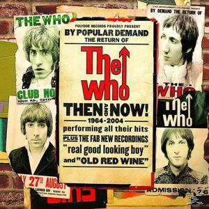 Albumcover: The Who, 'Then And Now'. Collage aus Bildern und Albumtitel.