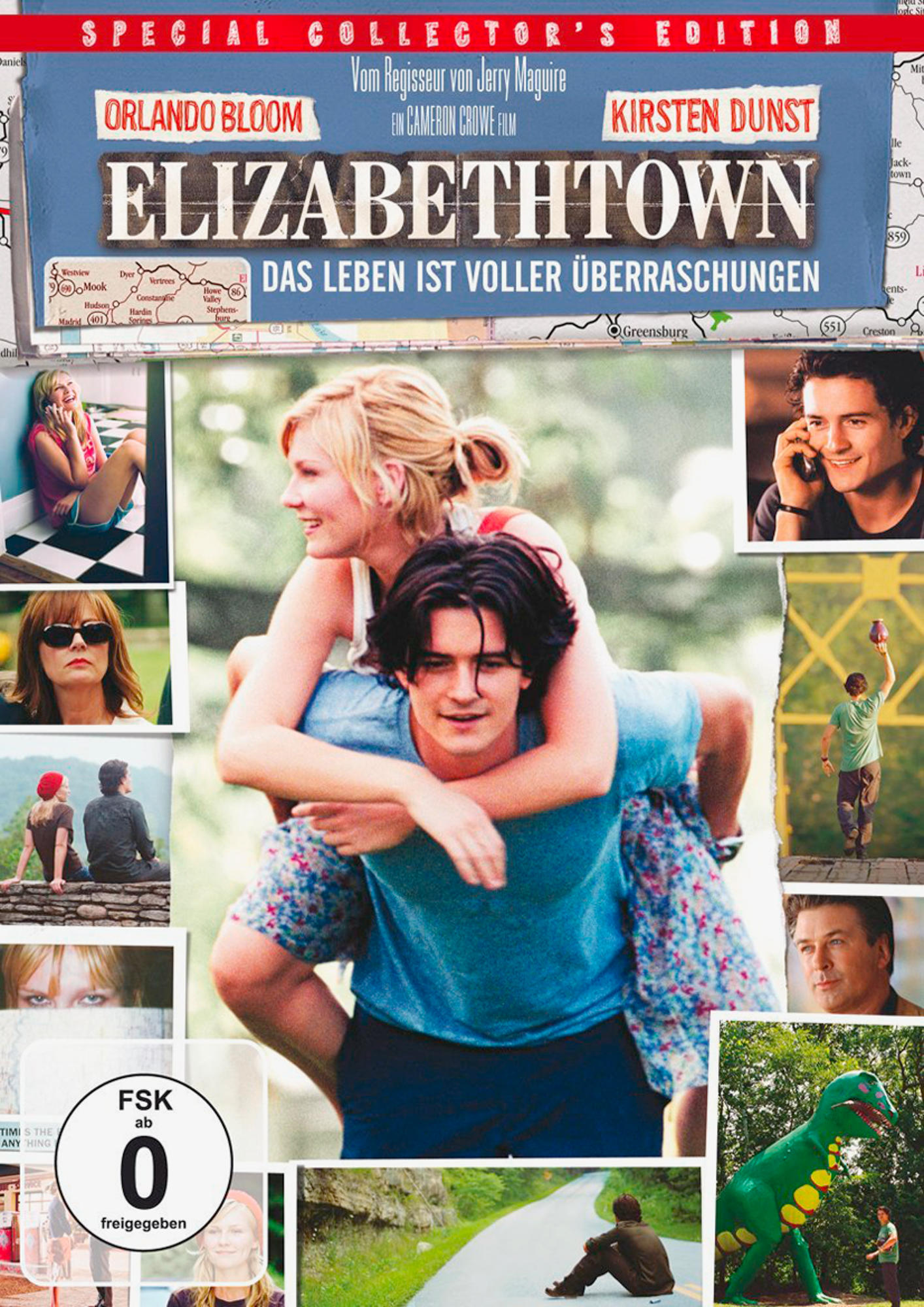 Filmplakat für Elizabethtown, mit Schauspielern und Filmtitel.