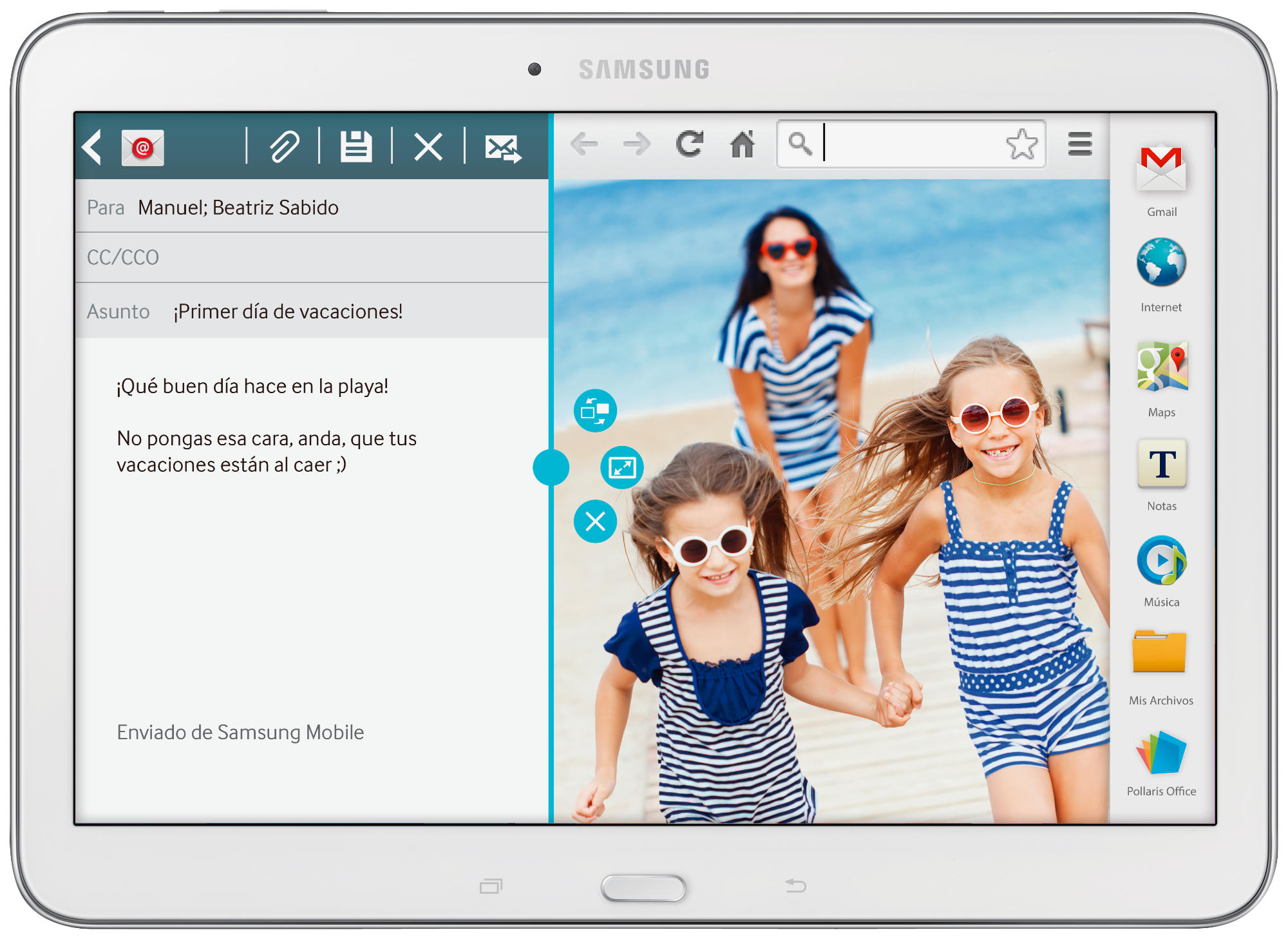 Tablet - Samsung Galaxy Tab 4 con 4G Blanca, 16GB y 2 cámaras