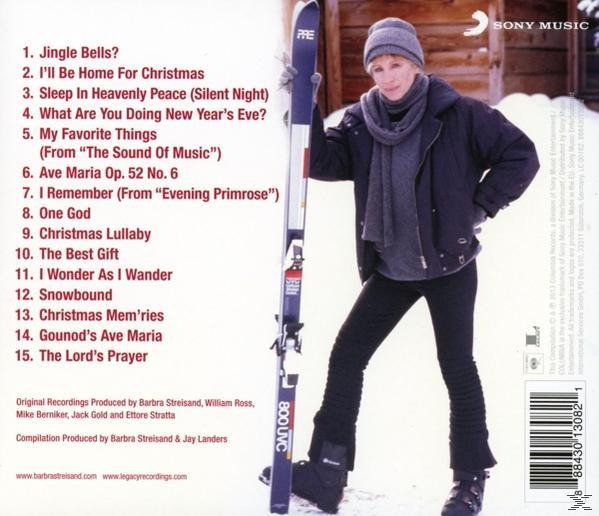 Album-Rückseite: Frau in Winterkleidung mit Skiern. Titelliste und Künstlerdetails sind sichtbar.