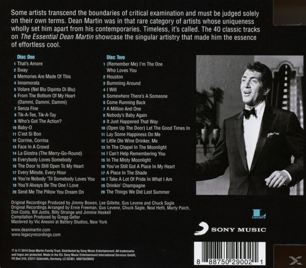 Albumcover mit einem Mann im Anzug und Songtiteln.