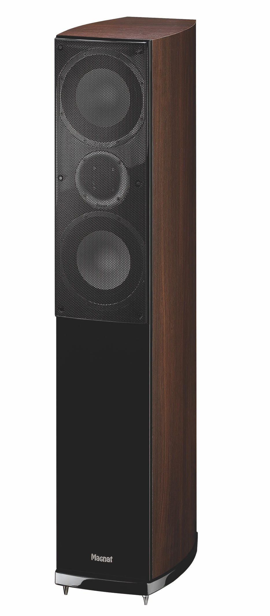 MAGNAT Quantum 675 1 Stück Standlautsprecher (2,5 Wege Bassreflex mit Doppelbass, Pianoschwarz/Esche Dekor Mocca