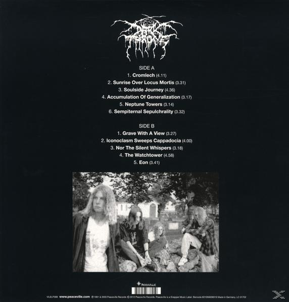 Albumcover: Schwarzweißfoto von Musikern, Text in Englisch und Deutsch.