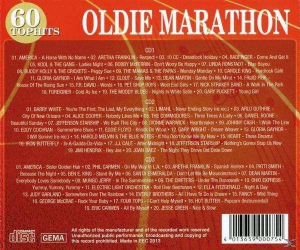 VARIOUS - 60 Top-Hits Oldie Marathon  - (CD)