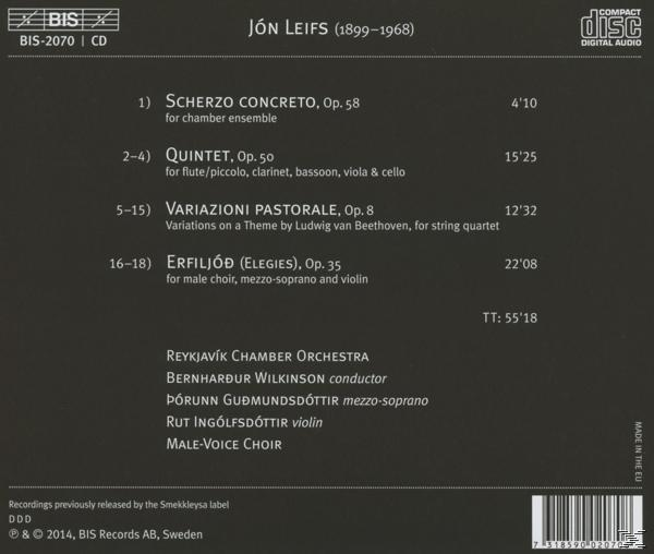 Wilkinson/Reykjavik Chamer Orc - Erfiljod-Elegies  - (CD)