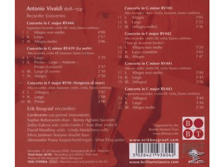 Thumbnail - Erik Bosgraaf, Bosgraaf,Erik/Elias,Izhar - Vivaldi: Recorder Concertos (CD)