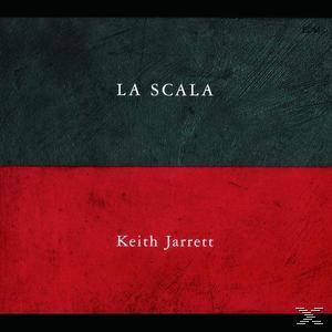 CD borító piros és fekete háttérrel. A 'LA SCALA' és 'Keith Jarrett' szöveg látható.