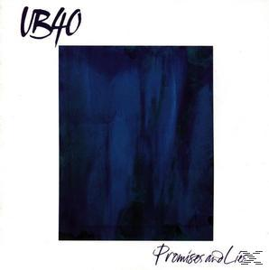 VB40 album borító. Kék négyzet sötétkék és fekete absztrakt dizájnnal. Alatta a 'Promises and Lies' felirat.