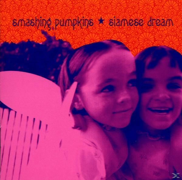 Albumcover mit zwei Mädchen und dem Text 'Smashing Pumpkins Siamese Dream'.
