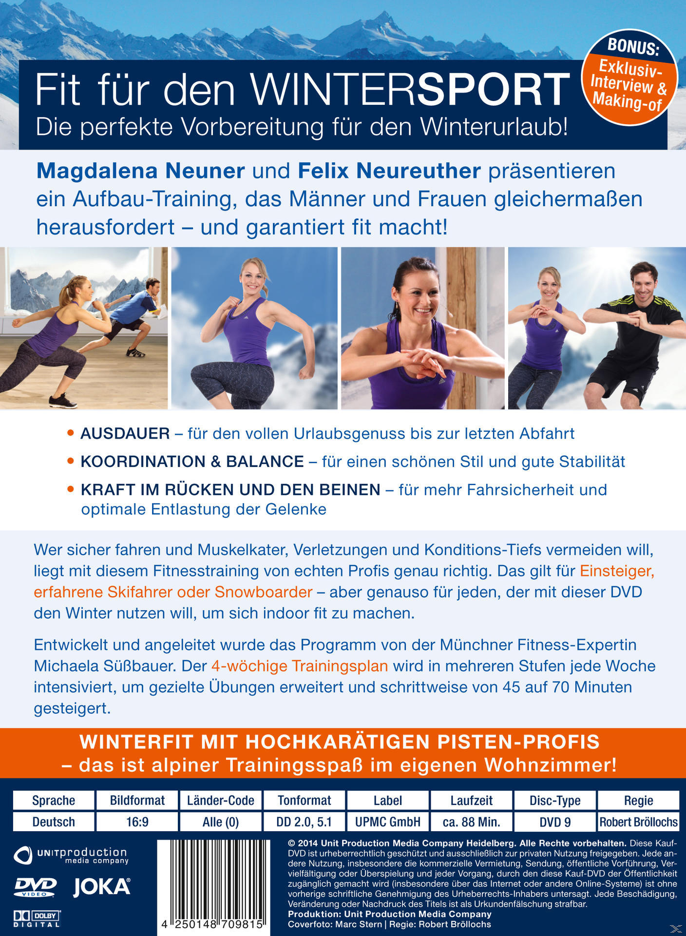 DVD-Cover: Frauen in Trainingskleidung zeigen Übungen mit Text auf Deutsch.
