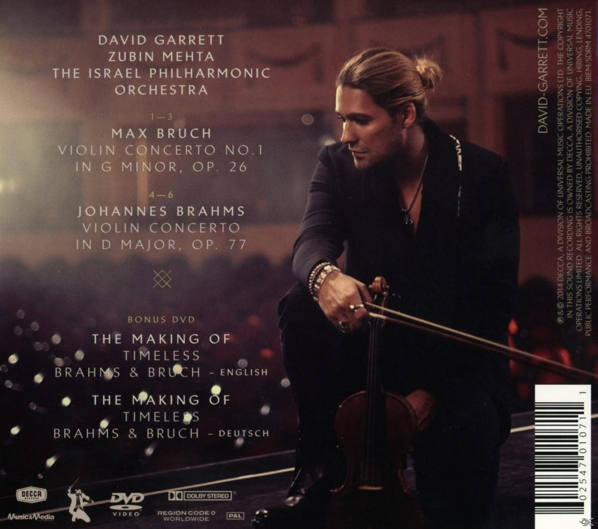 David Garrett, Israel Philharmonic Orchestra - Timeless-Brahms & Bruch Violin Concertos  - (CD + DVD Video)
