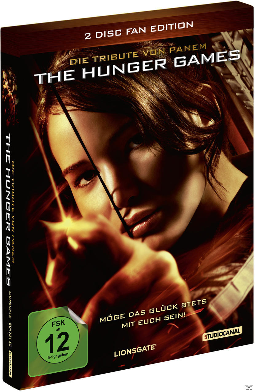 Filmcover von The Hunger Games mit dem Gesicht einer Frau.
