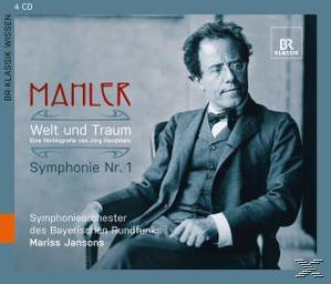 Albumcover: Ein Mann im Anzug sitzt, mit Texten wie "Mahler" und "Symphonie Nr. 1".