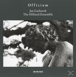 Officium-Albumcover. Statue eines Kopfes, in Schwarzweiß. 'Officium' und Künstlernamen.