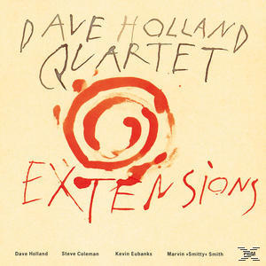 Dave Holland Quartet album borítója. Piros spirál bézs háttéren. Szöveg körben.