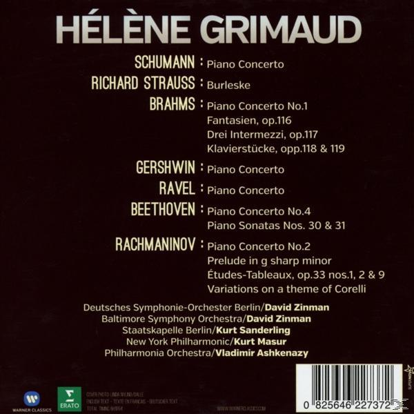 CD-Cover mit Hélène Grimaud und einer Liste von Klavierkonzerten.