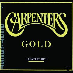 Albumcover mit 'Carpenters Gold'. Gelber Text auf schwarzem Hintergrund. 'Best of the Best' steht links.