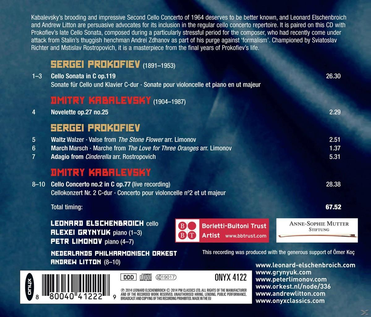 Leonard Elschenbroich, Alexei Grynyuk, Petr Limonov, Nederlands Philharmonisch Orkest - Cellosonate in C op.119 / Marsch / Cellokonzert 2  - (CD)