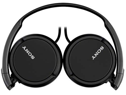 Fekete fejhallgató, mindkét oldalon a SONY felirattal. A dizájn minimalista.