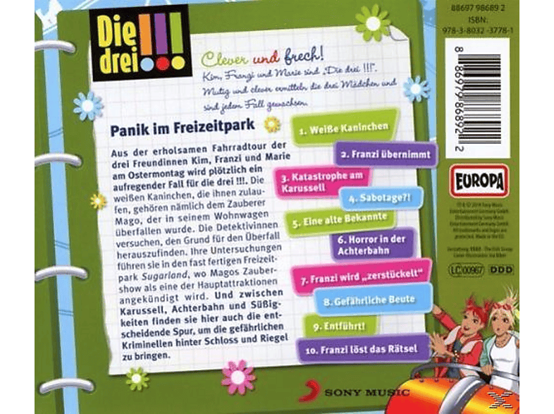 Thumbnail - Die drei !!! 29: Panik im Freizeitpark - (CD)