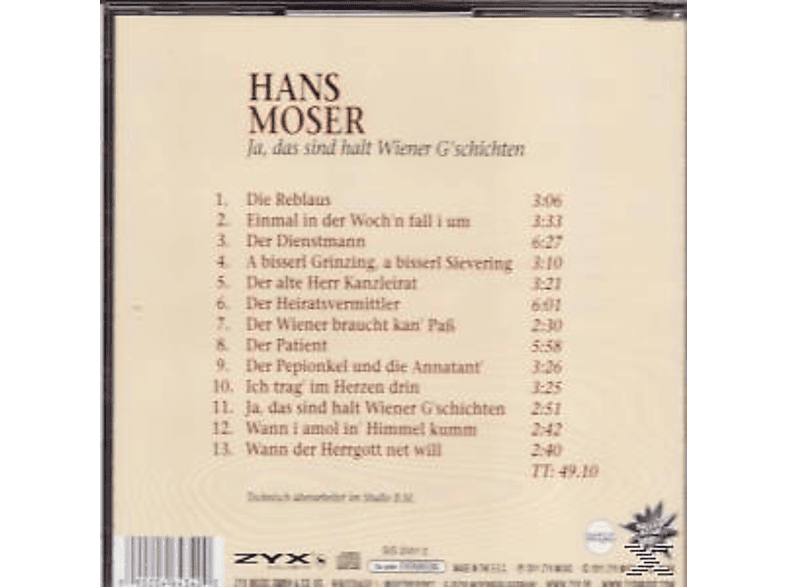 Thumbnail - Hans Moser - Ja, Das Sind Halt Wiener G Schichten (CD)