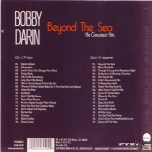 Rückseite eines Bobby Darin-Albums, Beyond the Sea. Text listet Songtitel und Credits auf.