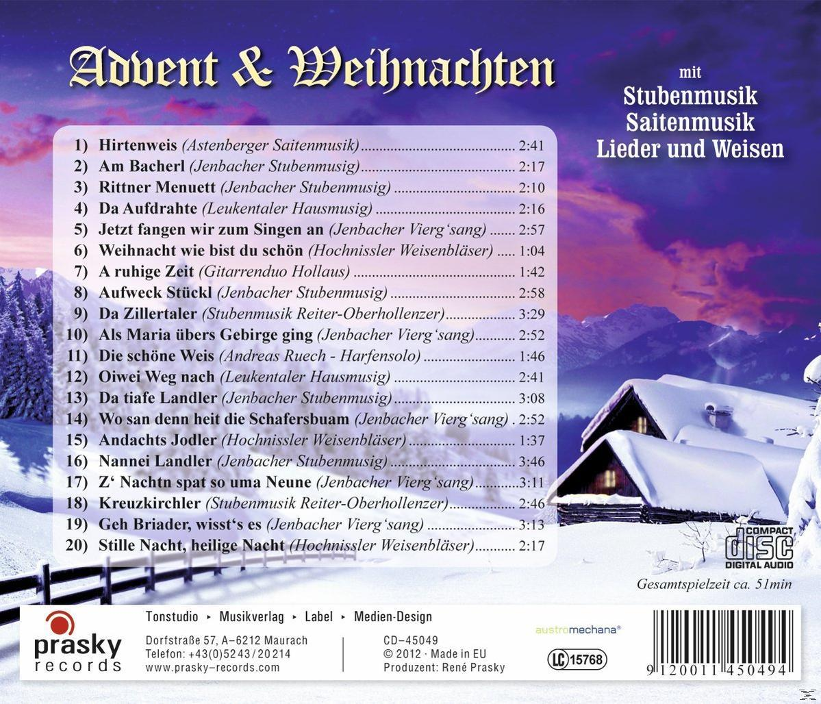 Weihnachten Lieder Weisen Mit VARIOUS Stubenmusik, Saitenmusik, - - Und & Advent (CD)