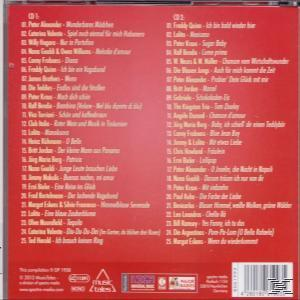 Rückseite der CD mit rotem Hintergrund. Titellisten sind in weißem Text gedruckt.