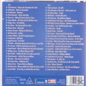 Album-Rückseite mit einer Liste von Songs in zwei Spalten.