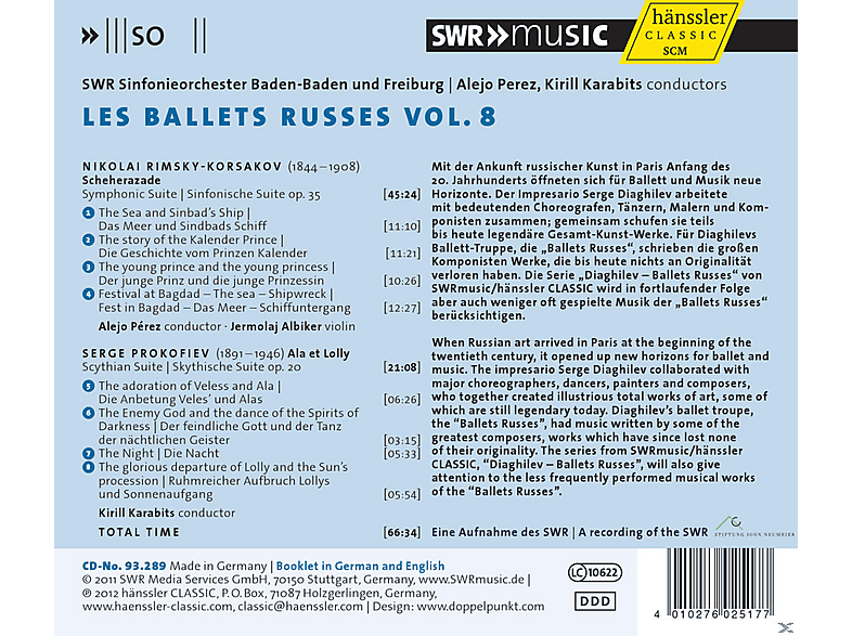 Thumbnail - Swr Sinfonieorchester Baden-baden Und Freiburg - Sheherazade / Scythian Suite (CD)
