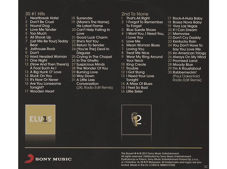 Thumbnail - Elvis Presley - 30 #1 Hits / 2nd To None (CD)