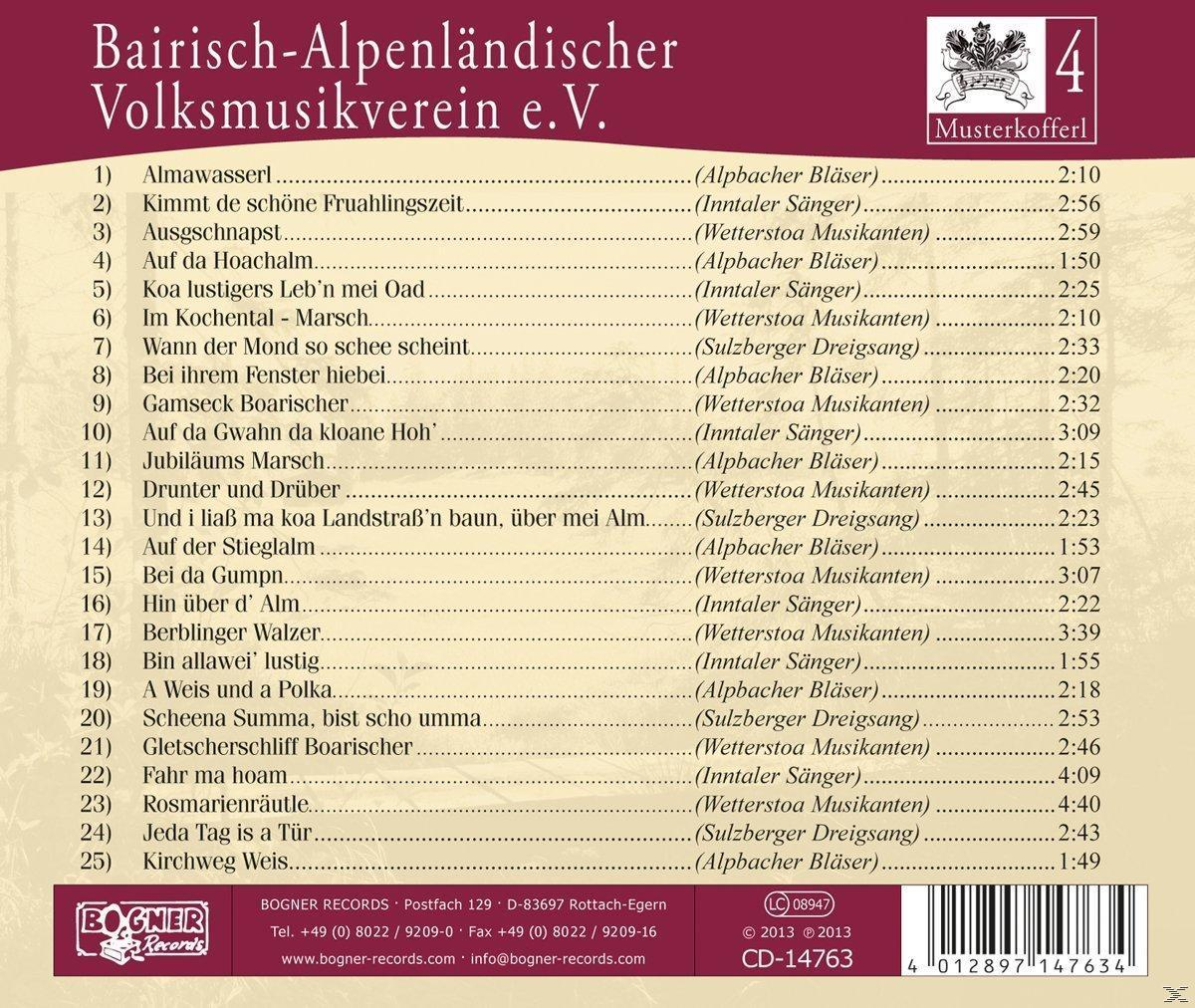 Musterkofferl - - e.V Bairisch-Alpenländ.Volksmusikverein 4-Almawasserl (CD) VARIOUS,