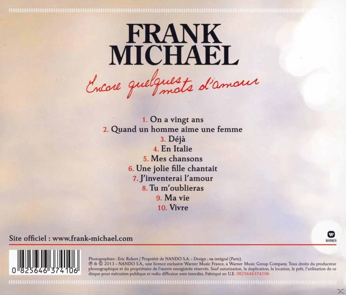 CD-Cover mit Songtiteln. Weißer Hintergrund. Frank Michael Name oben.
