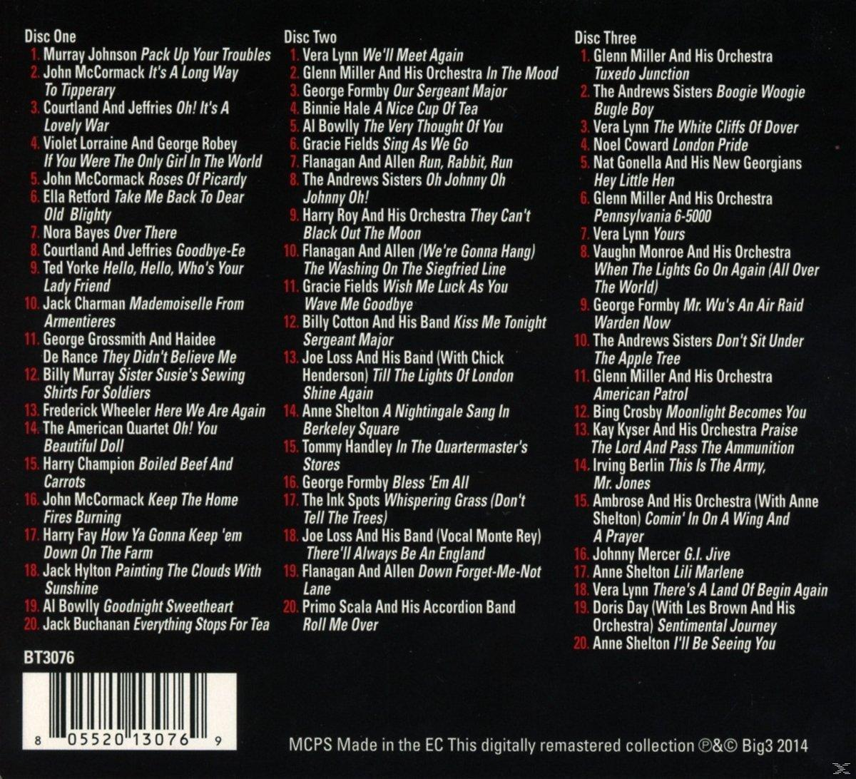 CD-Cover mit Titellisten verschiedener Künstler. Enthält Titel und Künstlernamen.