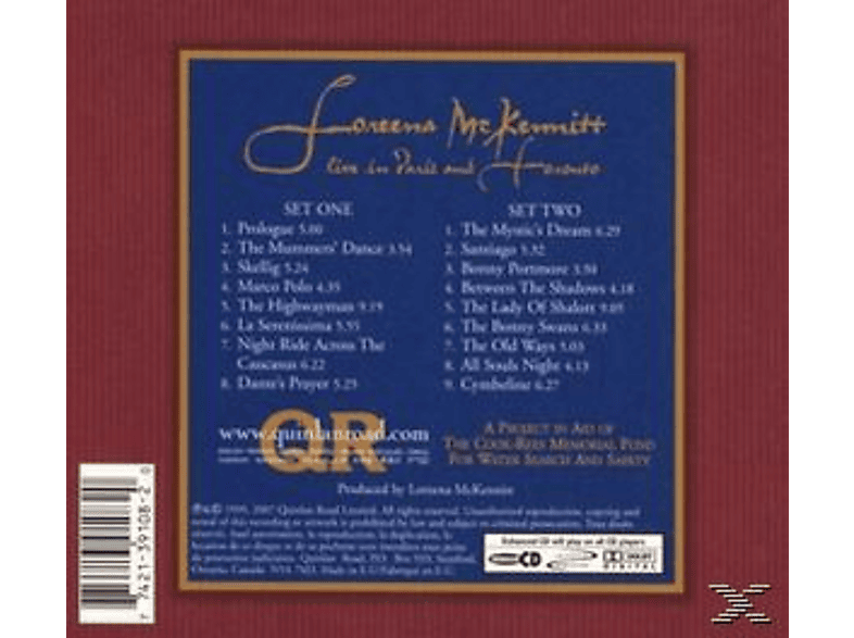 Thumbnail - Loreena McKennitt - Live In Paris And Toronto (CD)