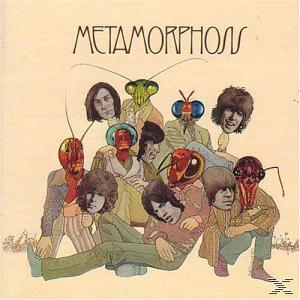 Albumcover mit insektenköpfigen Figuren. Titel: Metamorphosis. Hintergrund: Beige.