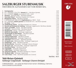 Tobi Quintett Reiser - Salzburger (CD) Stubenmusik 