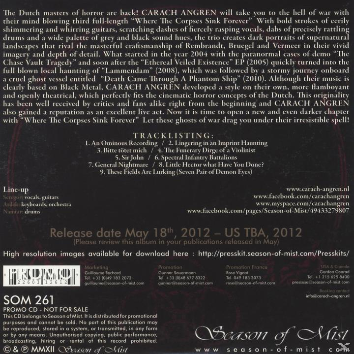 Carach Angren - Where The Corpses Sink Forever  - (CD)