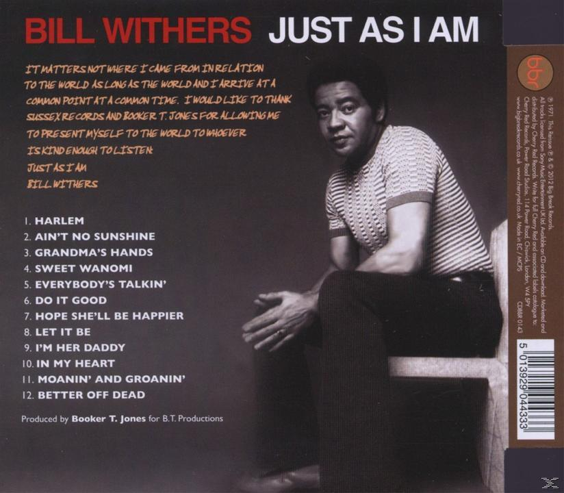 Bill Withers As Just - - (Remastered) Am I (CD)