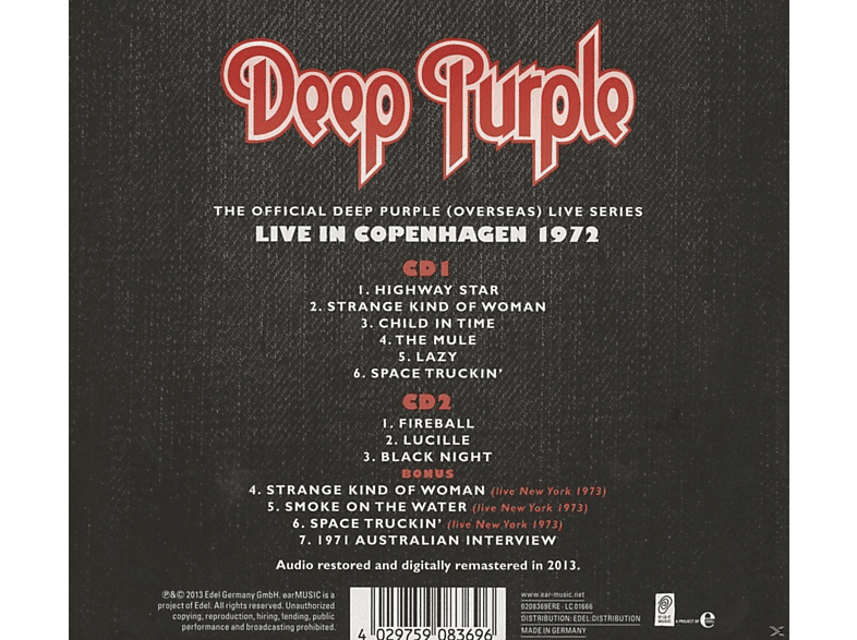 Thumbnail - Deep Purple - Copenhagen 1972 (CD)