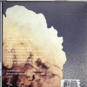 Album-Rückseite, New History Warfare Vol.3 von Colin Stetson mit einer weißen wolkenartigen Form.