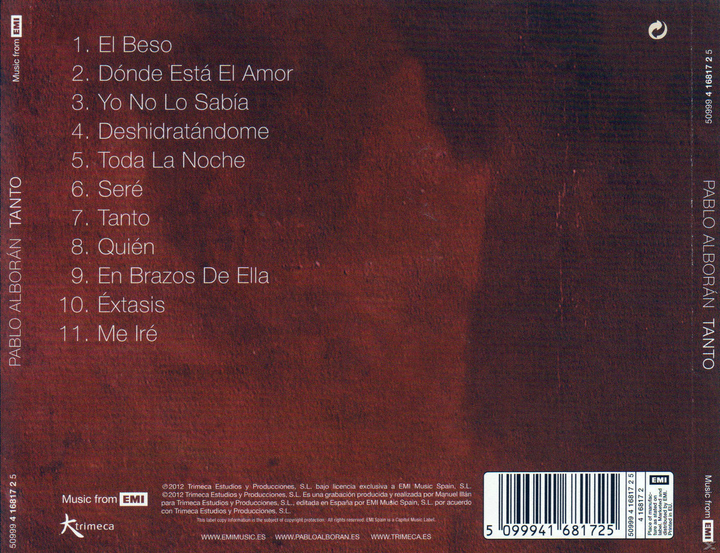 Pablo Alboran - Tanto  - (CD)