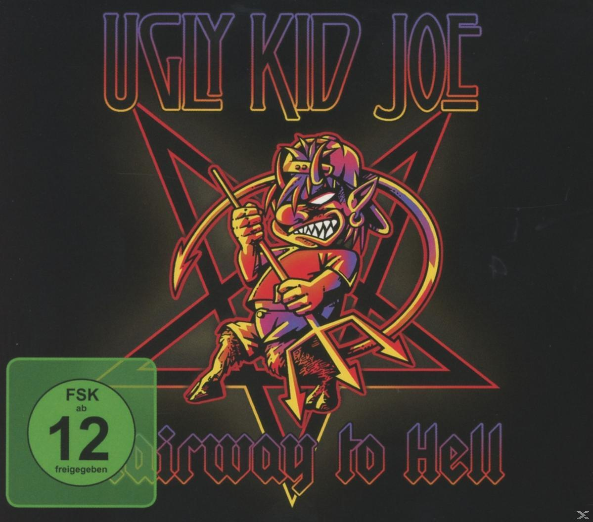 Albumcover: Cartoon-Teufel hält Dreizack vor Stern, "Airway to Hell".