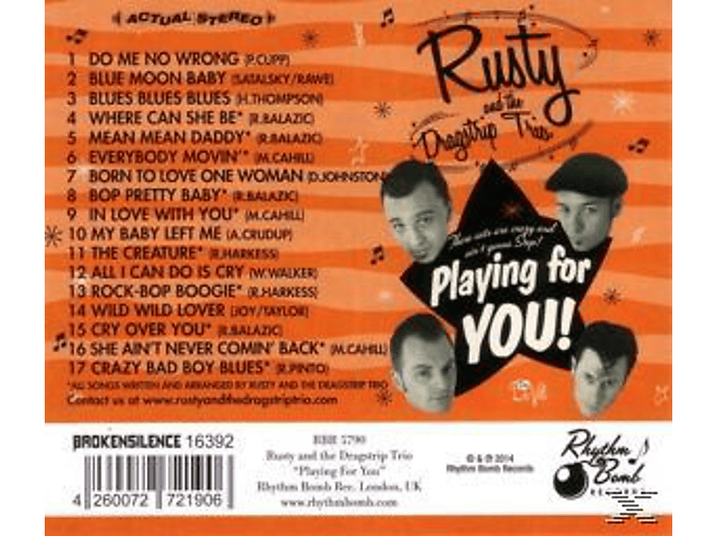 Rusty And The Dragstrip Trio | Playing For You - (CD) Rusty And The ...