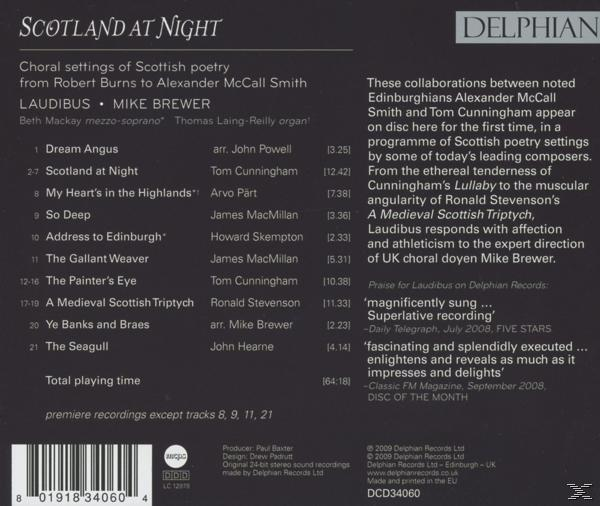 Laudibus/Brewer - Scotland At Night  - (CD)