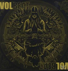 Albumcover mit betender Kapuzenfigur, Golddesign, und dem Bandnamen Volbeat.