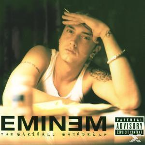 Eminem album borítója. Egy asztalnál ül, cigarettával és az album címével alatta.
