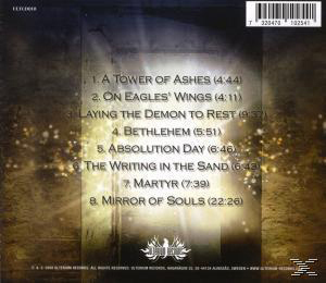 Album-Rückseite mit Songtiteln und einem goldenen und braunen Farbschema. Heller Hintergrund mit einem Logo.