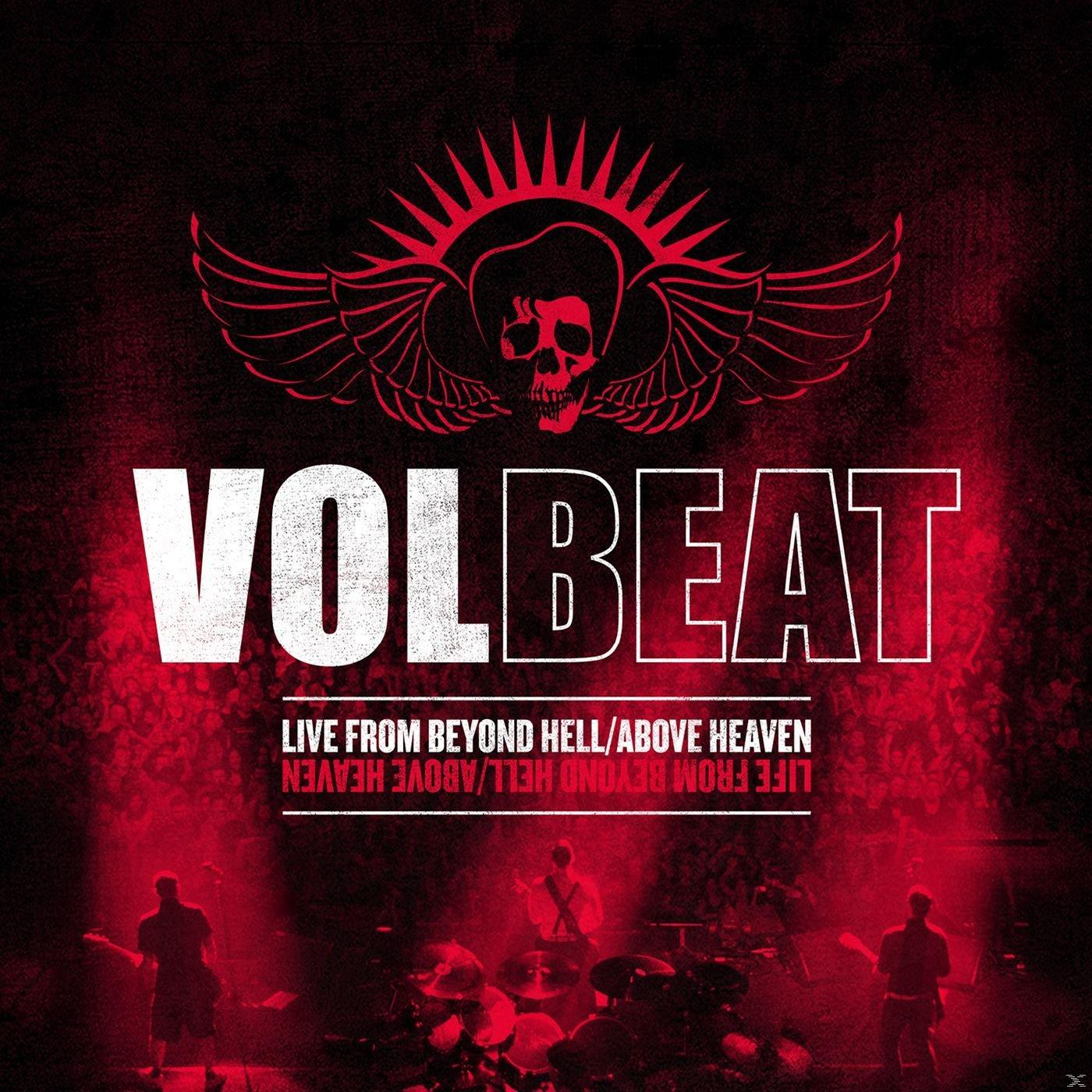 Albumcover mit Totenkopf und Flügeln, rotem Hintergrund und dem Bandnamen 'Volbeat'.